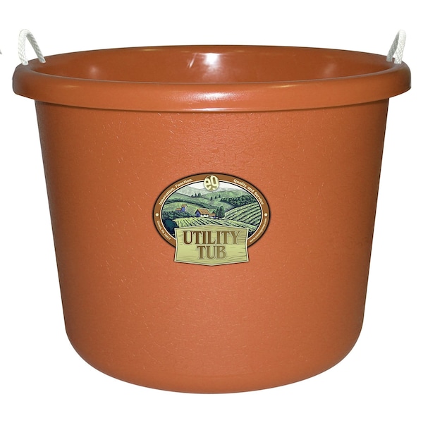 Emsco Group Utility Tub, 17.5 Gallon Bucket, For Maintenance Cleaning Growing and More, Terracotta 2658-1 - main